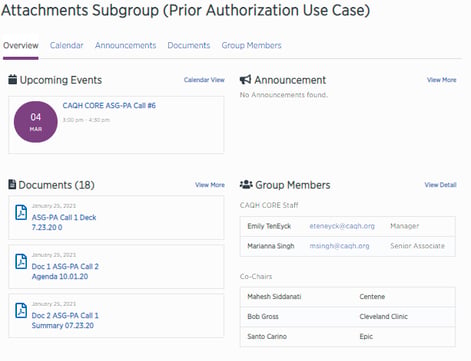 CORE Participant Dashboard